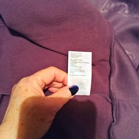 Adidas Brand Love Fleece Hoodie Sweatshirt Shadow Violet Men's Size Lg - Picture 9 of 9